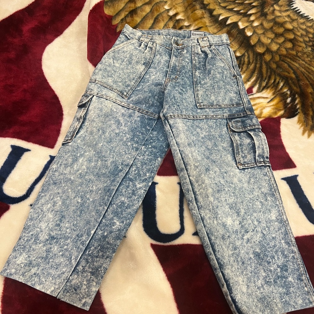 Acid Wash Cargo Pants